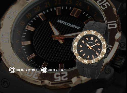 Mens INFANTRY Heavy Military Style Analog Quartz Watch